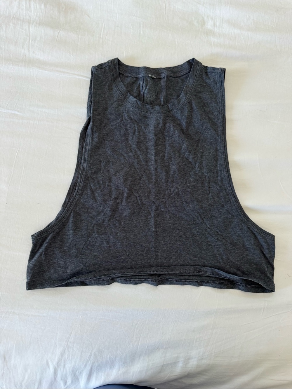 lululemon athletica Charcoal Cropped Muscle Tank